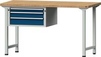 Werkbank V B2000xT700xH890mm Universalplatte lichtgrau enzianblau 3 Schubl.ANKE