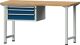Werkbank V B2000xT700xH890mm Universalplatte lichtgrau enzianblau 3 Schubl.ANKE