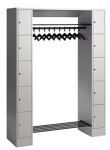 Personalgarderobe m.Kleiderbügelstange H1950xB2100xT480mm lichtgrau 5x3 Abt.