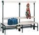 Garderobenbank H1600xB1015xT695mm Alu.-Leisten STA anthrazitgrau m.Schuhrost