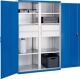 Schwerlastschrank H2000xB1600xT650 Trennwand 8 Böden lichtgrau/lichtgrau