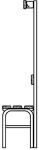 Garderobenbank H1600xB2000xT335mm Alu.-Leisten STA anthrazitgrau o.Schuhrost