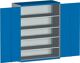 Schwerlastschrank H2000xB1600xT650mm 4 Böden lichtgrau/enzianblau Trgf. 1500kg