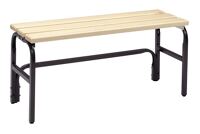 Garderobenbank H450xB1015xT350mm m.Holzleisten STA anthrazitgrau o.Schuhrost
