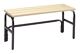 Garderobenbank H450xB1015xT350mm m.Holzleisten STA anthrazitgrau o.Schuhrost