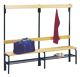 Garderobenbank H450xB1015xT350mm m.Holzleisten STA anthrazitgrau m.Schuhrost