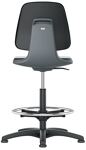 Arbeitsdrehstuhl Labsit, NW-Nr.: 9000454077 Bodengleiter+Fußring, Sitzschale anthrazit Integralschaum schwarz, 520-770mm BIMOS  