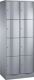 Fächerschrank m.Sockel lichtgrau/lichtgrau H1950xB770xT540mm 2x4 Abt.C+P