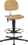 Arbeitsdrehstuhl Fit Bodengleiter+ Fußring Buche 590-910mm BIMOS