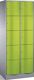 Fächerschrank m.Sockel lichtgrau/lichtgrau H1950xB770xT540mm 2x5 Abt.C+P