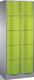 Fächerschrank m.Sockel lichtgrau/lichtgrau H1950xB770xT540mm 2x5 Abt.C+P