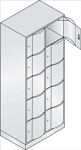 Fächerschrank Stahlbl.Farbwahl/Farbwahl H1950xB770xT540mm 2x5 Abt.