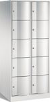 Fächerschrank m.Sockel lichtgrau/lichtgrau H1950xB770xT640mm 2x5 Abt.C+P
