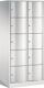 Fächerschrank m.Sockel lichtgrau/lichtgrau H1950xB770xT640mm 2x5 Abt.C+P