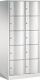 Fächerschrank m.Sockel lichtgrau/lichtgrau H1950xB770xT640mm 2x5 Abt.C+P