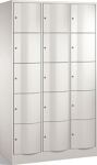 Fächerschrank m.Sockel lichtgrau/lichtgrau H1950xB1150xT540mm 3x5 Abt.C+P