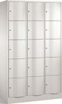 Fächerschrank m.Sockel lichtgrau/lichtgrau H1950xB1150xT540mm 3x5 Abt.C+P