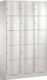 Fächerschrank m.Sockel lichtgrau/lichtgrau H1950xB1150xT540mm 3x5 Abt.C+P