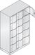 Fächerschrank Stahlbl.Farbwahl/Farbwahl H1950xB1150xT640mm 3x5 Abt.