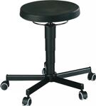 Drehhocker, NW-Nr.: 9000454137 Rl.Integralschaum schwarz, Sitz-H.460-630mm BIMOS Sitzdurchmesser 350mm  
