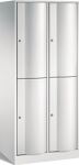 Fächerschrank m.Sockel lichtgrau/lichtgrau H1950xB770xT540mm
