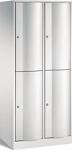 Fächerschrank m.Sockel lichtgrau/lichtgrau H1950xB770xT540mm