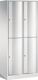 Fächerschrank m.Sockel lichtgrau/lichtgrau H1950xB770xT540mm