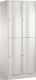 Fächerschrank m.Sockel lichtgrau/lichtgrau H1950xB770xT640mm 2x2 Abt.C+P