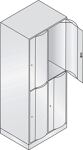 Fächerschrank Stahlbl.Farbwahl/Farbwahl H1950xB770xT640mm 2x2 Abt.