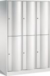 Fächerschrank m.Sockel lichtgrau/lichtgrau H1950xB1150xT540mm 3x2 Abt.C+P