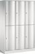 Fächerschrank m.Sockel lichtgrau/lichtgrau H1950xB1150xT540mm 3x2 Abt.C+P