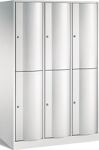Fächerschrank m.Sockel lichtgrau/lichtgrau H1950xB1150xT540mm 3x2 Abt.C+P