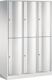 Fächerschrank m.Sockel lichtgrau/lichtgrau H1950xB1150xT540mm 3x2 Abt.C+P