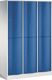 Fächerschrank m.Sockel lichtgrau/enzianblau H1950xB1150xT540mm 3x2 Abt.C+P