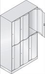 Fächerschrank Stahlbl.Farbwahl/Farbwahl H1950xB1150xT540mm 3x2 Abt.