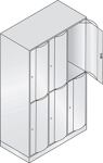 Fächerschrank Stahlbl.Farbwahl/Farbwahl H1950xB1150xT640mm 3x2 Abt.