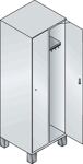 Garderobenschrank m.Füßen H1980xB600xT525mm lichtgrau/ lichtgrau 2 Abt.C+P