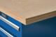 Garderobenschrank m.Füßen H1980xB600xT525mm lichtgrau/ enzianblau 2 Abt.C+P