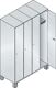 Garderobenschrank m.Füßen H1980xB1200xT525mm lichtgrau/ lichtgrau 4 Abt.C+P