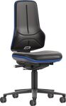 Arbeitsdrehstuhl Rl.Kunstlederpolster schwarz blau 470-640mm BIMOS