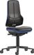 Arbeitsdrehstuhl Rl.Kunstlederpolster schwarz blau 470-640mm BIMOS