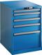 Garderobenschrank m.Füßen H1980xB900xT525mm lichtgrau/ lichtgrau 3x2 Abt.C+P