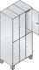 Garderobenschrank m.Füßen H1980xB900xT525mm lichtgrau/ lichtgrau 3x2 Abt.C+P