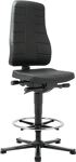 Arbeitsdrehstuhl All-In-One Highline Bodengleiter+Fußring Integralschaum schwarz
