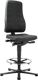 Arbeitsdrehstuhl All-In-One Highline Bodengleiter+Fußring Integralschaum schwarz