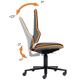 Arbeitsdrehstuhl Neon Rl.o.Polsterelement blau
