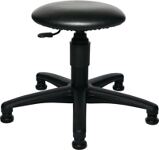 Drehhocker m.Bodengleitern Kunstlederpolster schwarz Sitz-H.390-520mm TOPSTAR