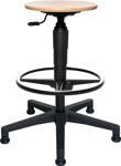 Drehhocker m.Gleiter Buche Sitz-H.540-800mm TOPSTAR