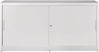 Schiebetürenschrank H1015xB2000xT420mm lichtgrau 4 Fbd.m.Trennw.Vollblechtüren