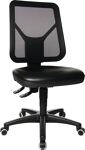 Arbeitsdrehstuhl TEC 80 C Bodengleiter+Fußring Polyurethanschaum schwarz